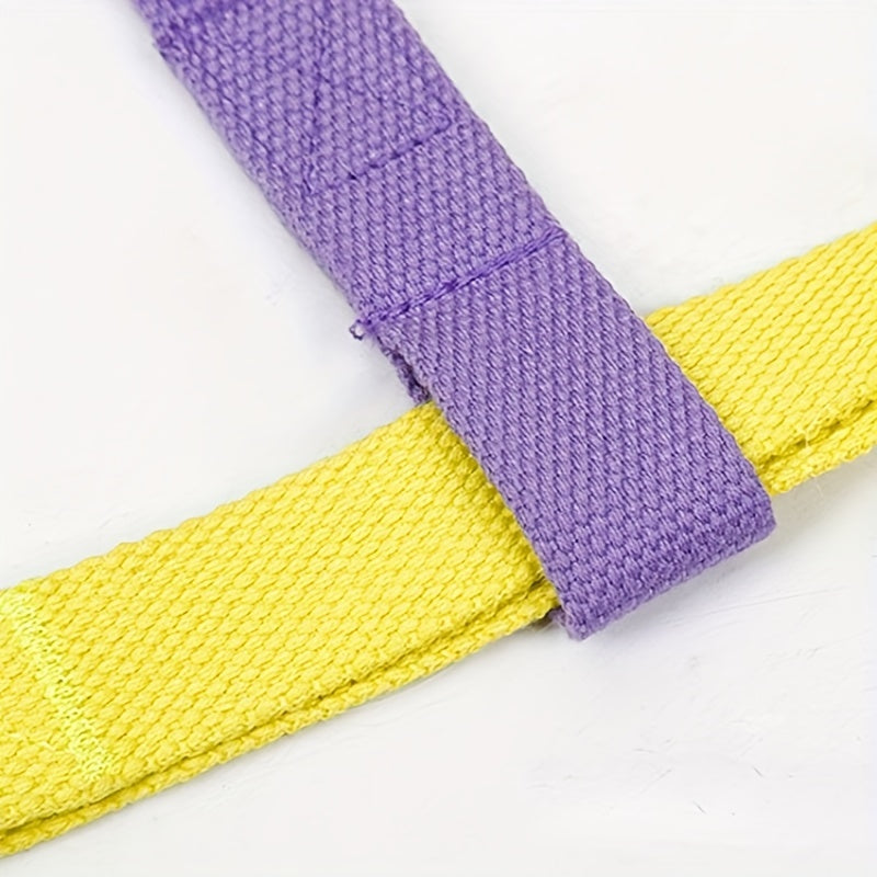 HKM-6342205 Rainbow Colorblock Anti-Escape Pet Harness and Leash Set for Dogs
