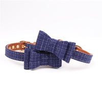 HKM-6342717 British Bow Fabric Pet Collar for Dogs and Cats