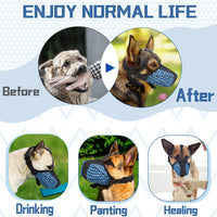 HKM-6343997 Breathable Soft Basket Muzzle for Medium to Large Dogs with Adjustable Strap and Air Mesh Design