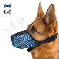 HKM-6343997 Breathable Soft Basket Muzzle for Medium to Large Dogs with Adjustable Strap and Air Mesh Design