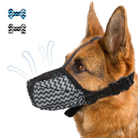 HKM-6343997 Breathable Soft Basket Muzzle for Medium to Large Dogs with Adjustable Strap and Air Mesh Design