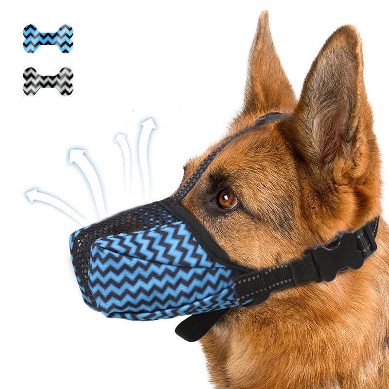 HKM-6343997 Breathable Soft Basket Muzzle for Medium to Large Dogs with Adjustable Strap and Air Mesh Design