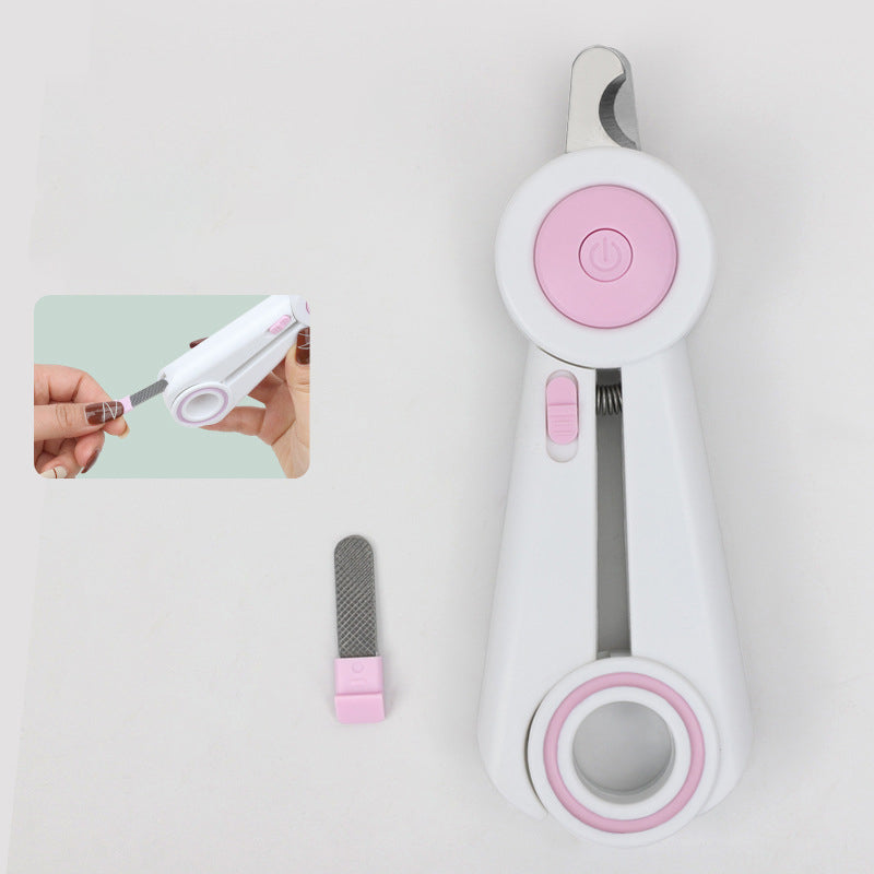 HKM-6344509 LED Light-Integrated Nail Clippers and Grinder for Dogs and Cats with Anti-Blood Position Feature