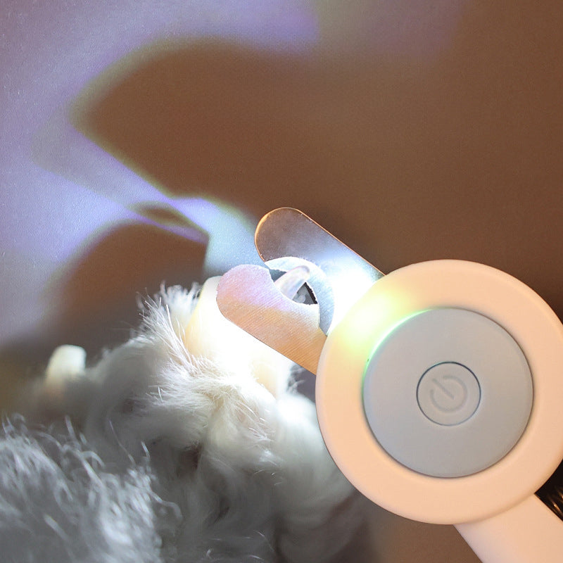 HKM-6344509 LED Light-Integrated Nail Clippers and Grinder for Dogs and Cats with Anti-Blood Position Feature