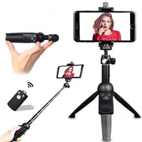 HKM-634451 Bluetooth Selfie Stick Tripod with Remote Control for Mobile Phones, Compatible with iPhone Models, Aluminum Alloy Construction