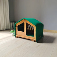 HKM-6344765 Cozy Wooden Pet House for Cats and Small Dogs - All Season Design