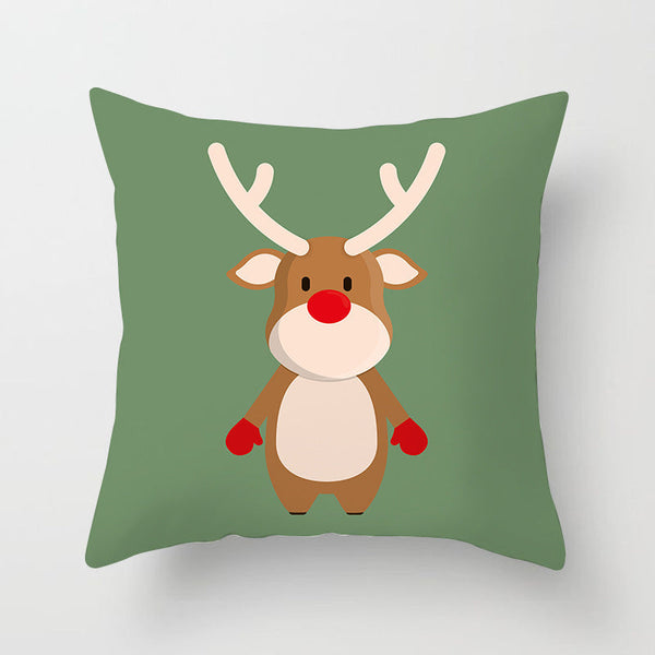 HKM-634707 Cartoon Character Peach Skin Sofa Pillowcase - 45x45 cm, Fawn Color