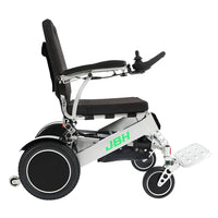 HKM-634771 180KG Capacity Electric Wheelchair with Electromagnetic Brake - Foldable Design, Aluminum Alloy Frame, Silver