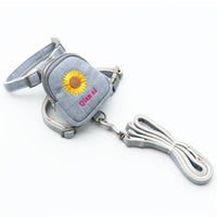 HKM-634771 Korean Embroidered Daisy Pet Backpack with Chest Strap and Leash