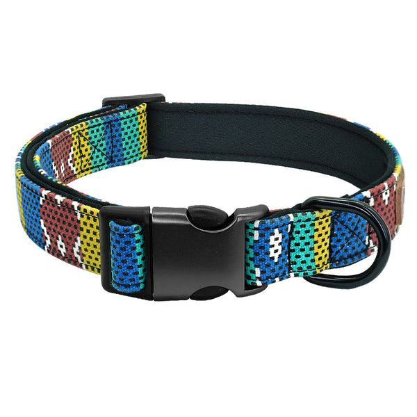HKM-6348477 Custom Nylon Dog Collar with Adjustable Fit and Engraved Lettering for Medium Dogs - Available in Multiple Colors