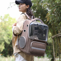 HKM-6348733 Portable Breathable Pet Bag for Outdoor Use, Soft PVC Oxford, 7.5kg Capacity