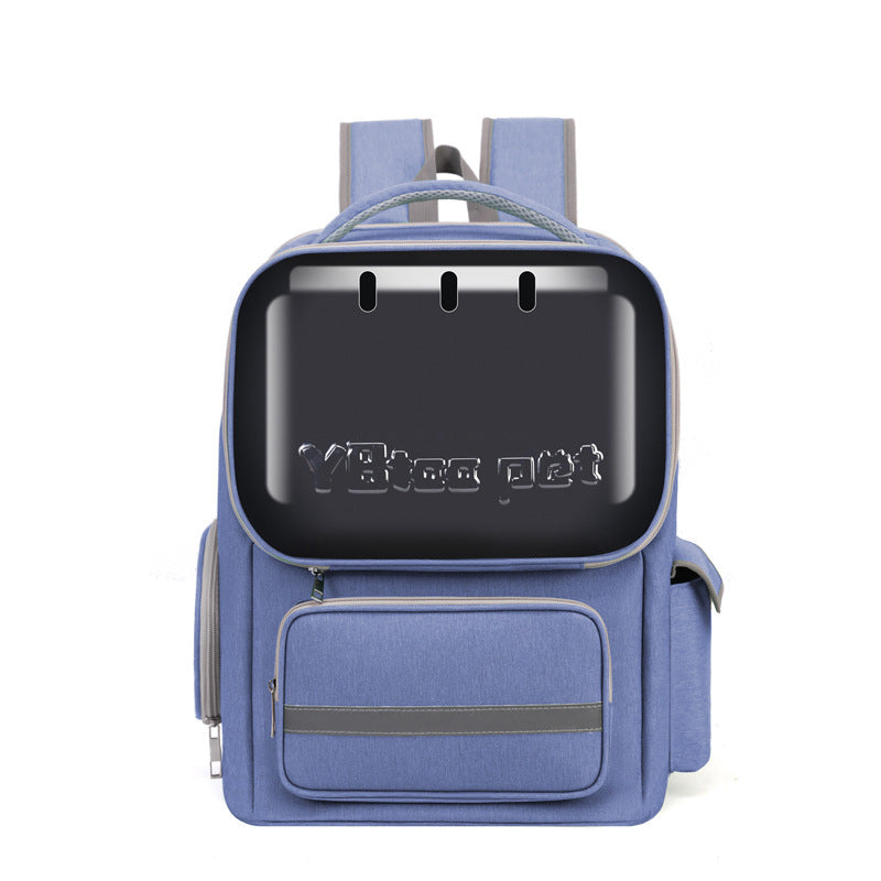 HKM-6348733 Portable Breathable Pet Bag for Outdoor Use, Soft PVC Oxford, 7.5kg Capacity