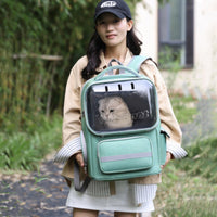 HKM-6348733 Portable Breathable Pet Bag for Outdoor Use, Soft PVC Oxford, 7.5kg Capacity