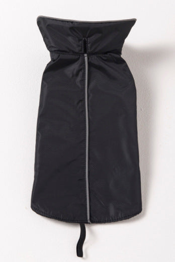 HKM-6348861 Waterproof Dog Jacket with Fleece Lining - Outdoor Wear in Black, Red, Blue, Orange - Sizes XS to XXXL