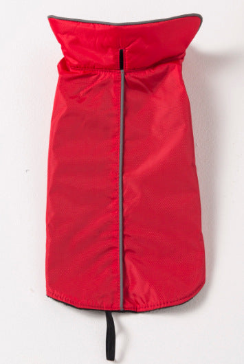 HKM-6348861 Waterproof Dog Jacket with Fleece Lining - Outdoor Wear in Black, Red, Blue, Orange - Sizes XS to XXXL