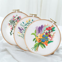HKM-634899 DIY Hand Embroidery Kit with Cotton Canvas and Complete Accessories
