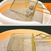 HKM-6350269 Large Stainless Steel Cat Litter Scoop in Metallic Gold