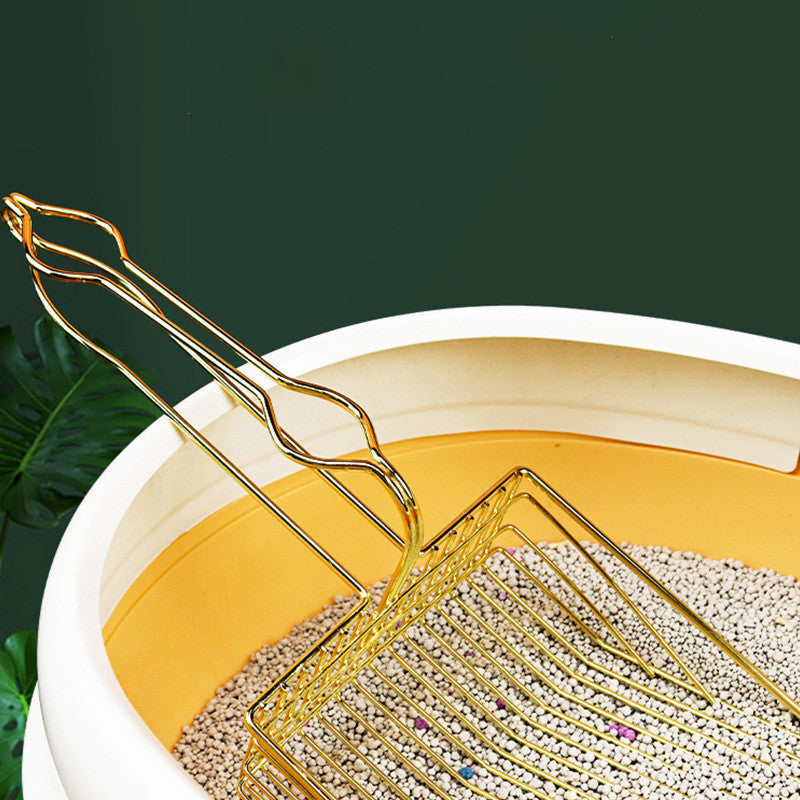HKM-6350269 Large Stainless Steel Cat Litter Scoop in Metallic Gold