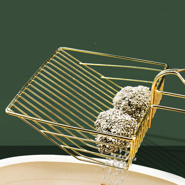 HKM-6350269 Large Stainless Steel Cat Litter Scoop in Metallic Gold