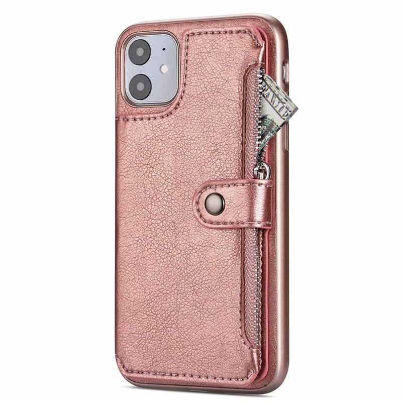 HKM-635155 Magnetic Flip Cover Protective Shell for iPhone 11, 11 Pro & 11 Pro Max - Imitation Leather Wallet Style