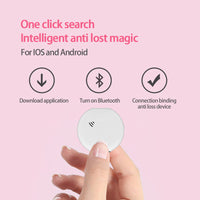 HKM-6351933 Smart Bluetooth Pet Location Tracker - White Plastic Design, Compact Size 40x40x10mm