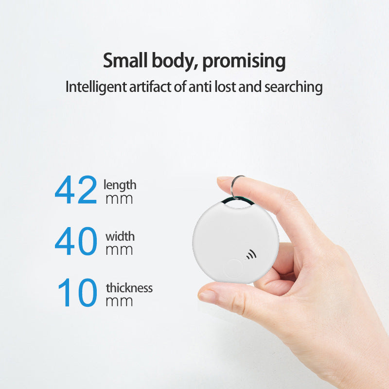 HKM-6351933 Smart Bluetooth Pet Location Tracker - White Plastic Design, Compact Size 40x40x10mm