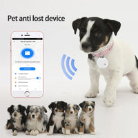 HKM-6351933 Smart Bluetooth Pet Location Tracker - White Plastic Design, Compact Size 40x40x10mm