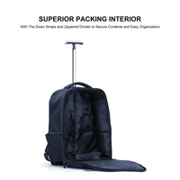 HKM-635219 20 Inch Travel Trolley Laptop Backpack with Wheels for Men - Durable Outdoor Fabric Design