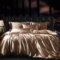 HKM-635219 Silk Four-Piece Modern Minimalist Quilt Cover Set for Various Bed Sizes