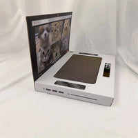 HKM-6352445 Foldable White Cat Scratch Board - Wear-Resistant Corrugated Paper, 33*25*5 cm
