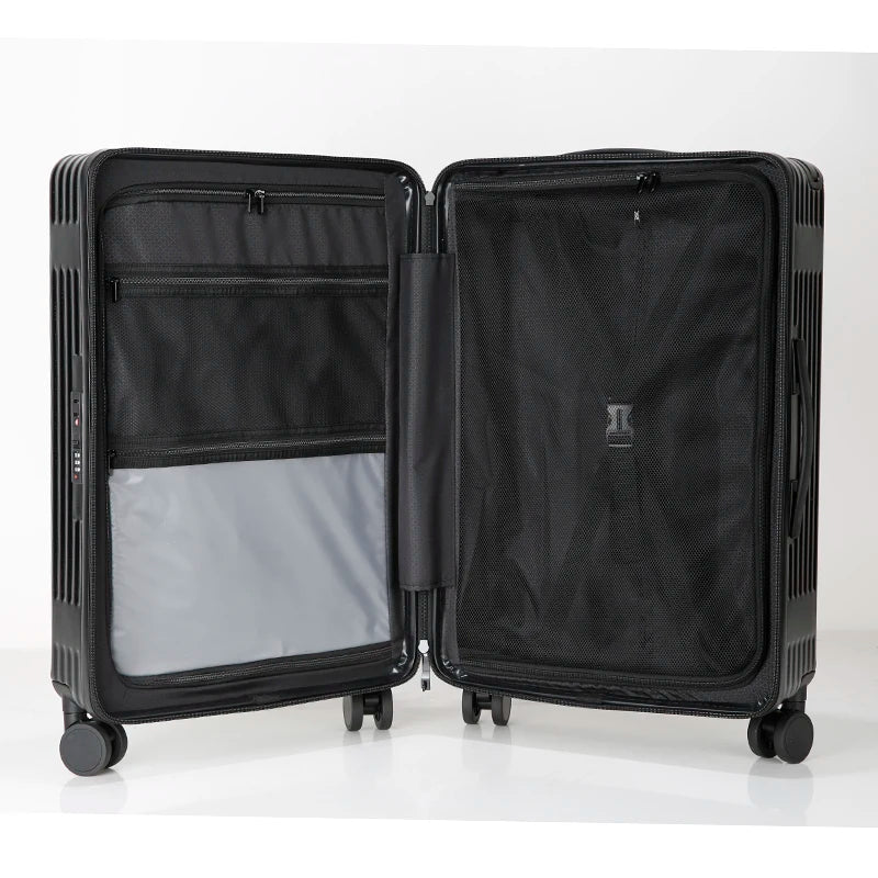 HKM-635283 Lightweight Rotating Suitcase with Stylish Wide Pull Bar for Travel