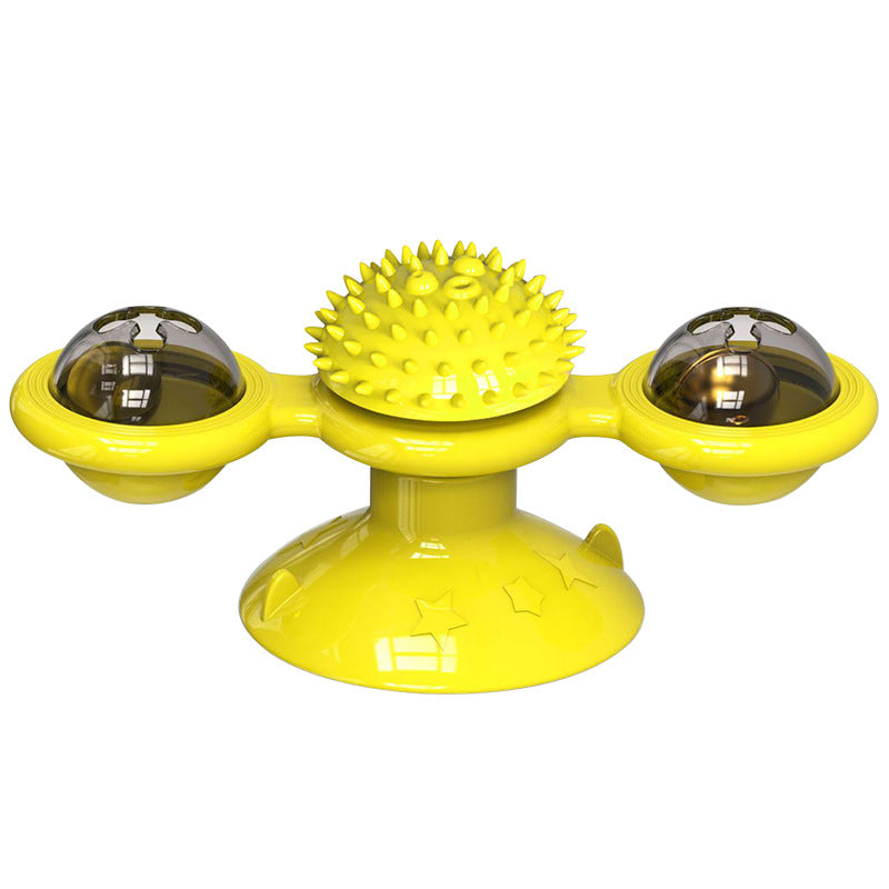 HKM-6353085 Mint Ball Turntable Cat Toy with Funny Stick for Playful Pets