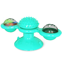 HKM-6353085 Mint Ball Turntable Cat Toy with Funny Stick for Playful Pets