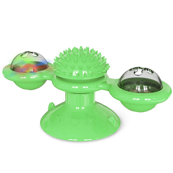 HKM-6353085 Mint Ball Turntable Cat Toy with Funny Stick for Playful Pets