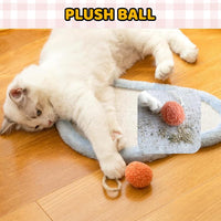 HKM-6353725 Wall-Mounted Natural Sisal Cat Scratching Mat with Cute Cartoon Design, Durable Protector for Indoor Cats