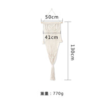 HKM-6353853 Hand-Woven Cotton Cat Hammock with Geometric Design - Cozy Pet Swing for Cats