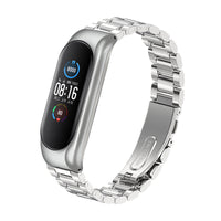 HKM-635411 Three-Bead Metal Wristband for Mi Band 3/4 and Mi Band 5 - 24.5cm