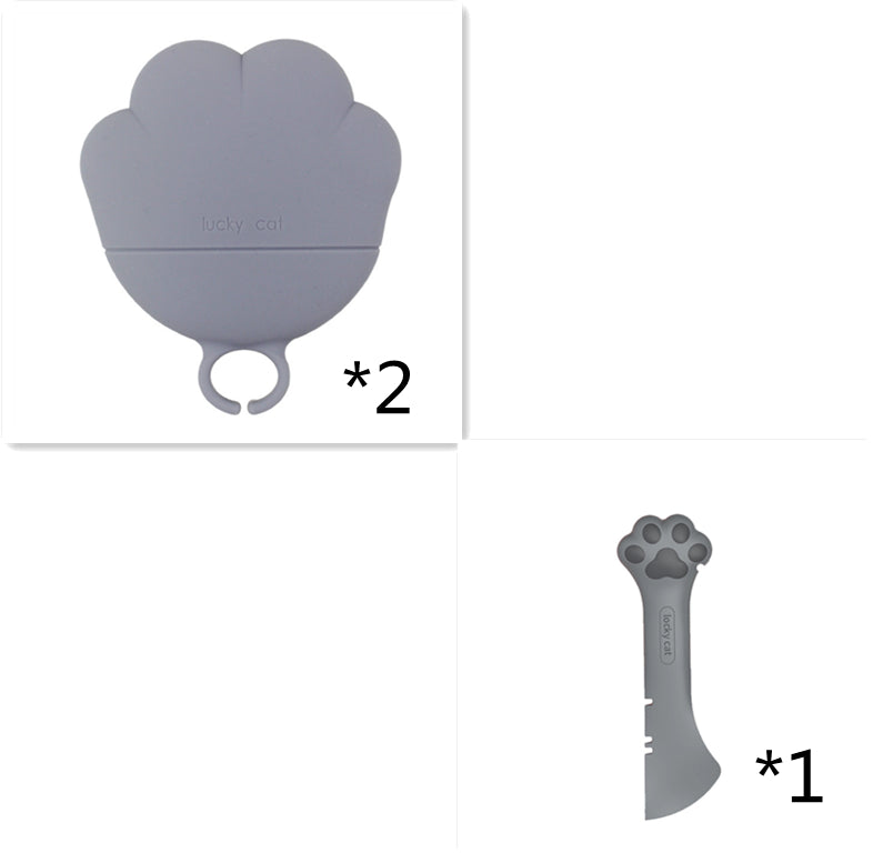 HKM-6356029 Multifunctional Silicone Resin Can Opener and Spoon for Easy Pet Feeding
