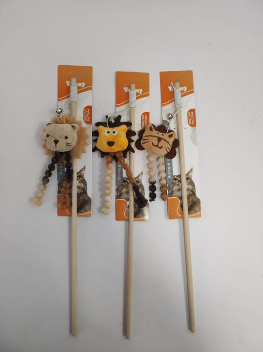 HKM-6357053 Playful Lion Cat Teaser Wand for Interactive Pet Play