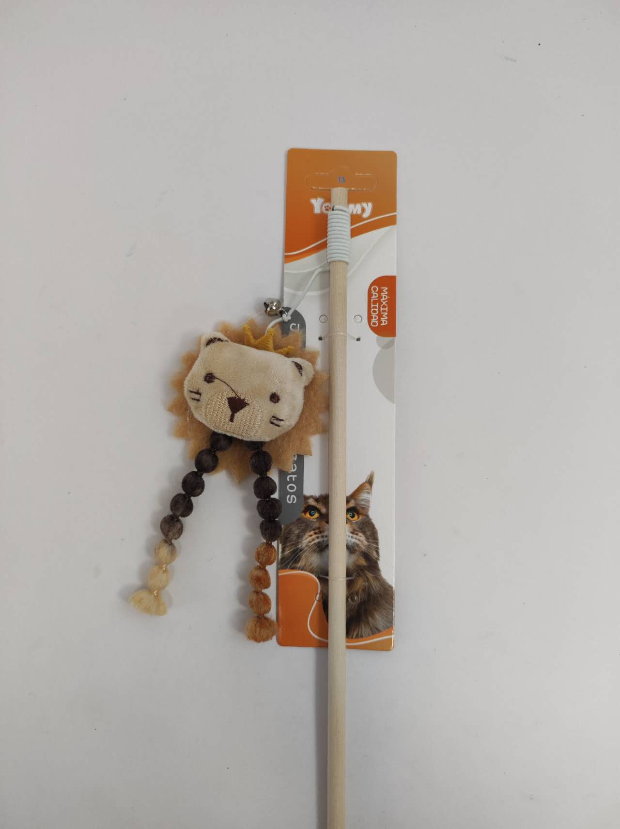 HKM-6357053 Playful Lion Cat Teaser Wand for Interactive Pet Play
