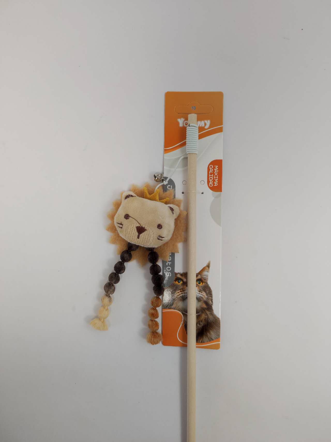 HKM-6357053 Playful Lion Cat Teaser Wand for Interactive Pet Play