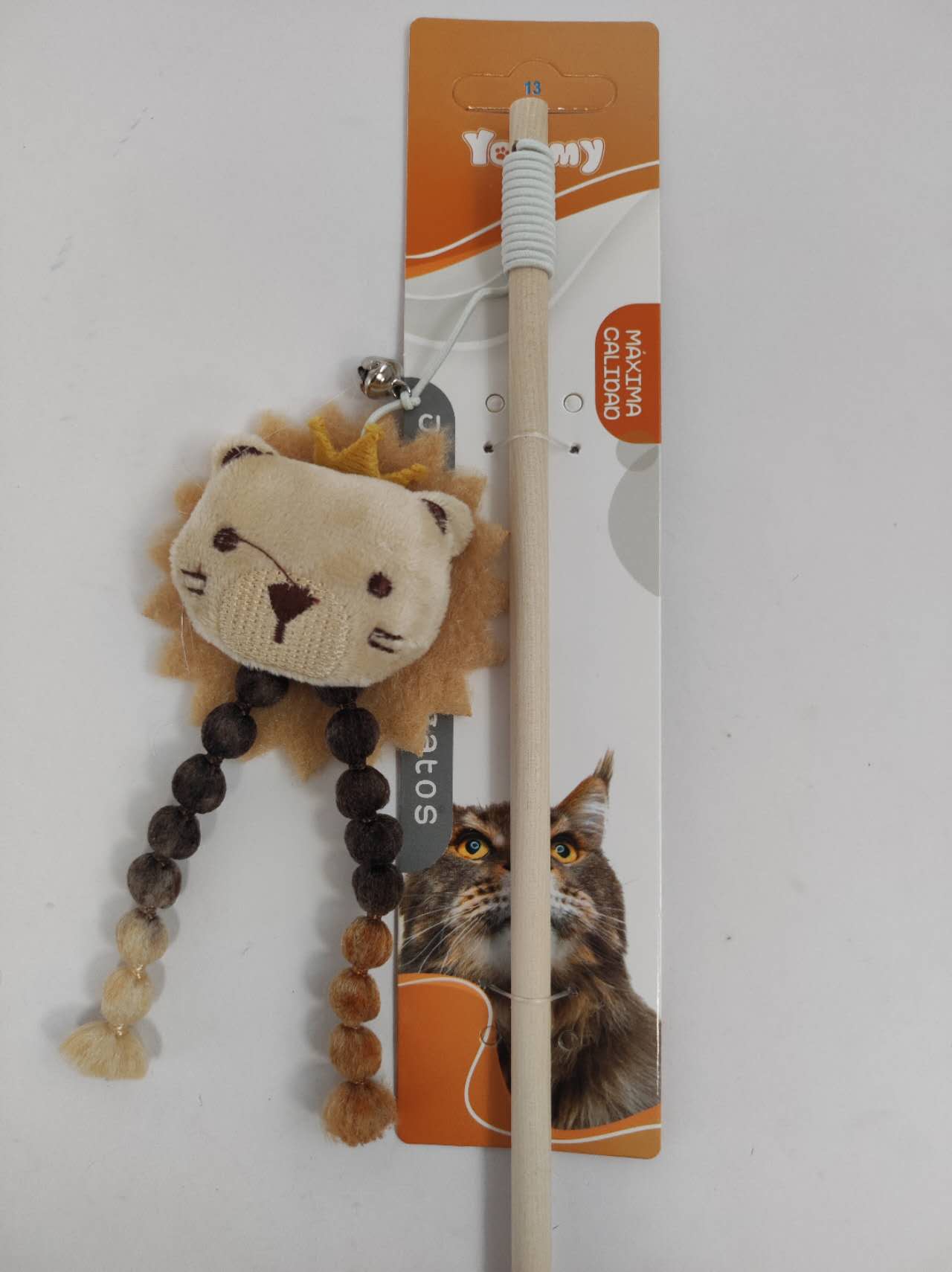 HKM-6357053 Playful Lion Cat Teaser Wand for Interactive Pet Play