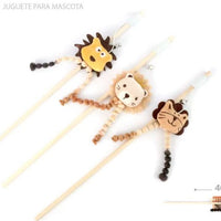 HKM-6357053 Playful Lion Cat Teaser Wand for Interactive Pet Play