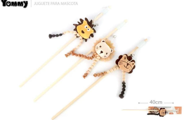 HKM-6357053 Playful Lion Cat Teaser Wand for Interactive Pet Play