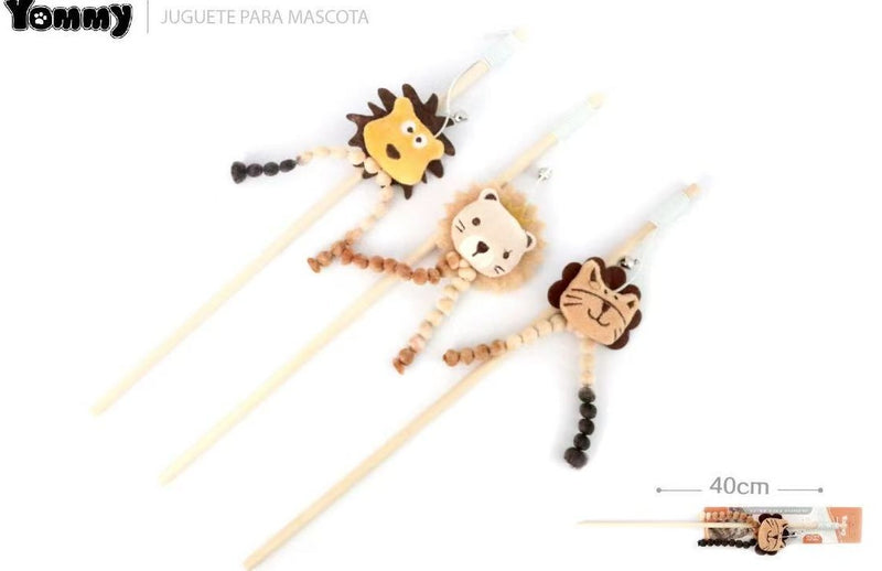 HKM-6357053 Playful Lion Cat Teaser Wand for Interactive Pet Play