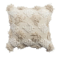 HKM-635731 Bohemian Cotton Hand-Woven Pillow - Multiple Sizes Available