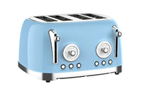 HKM-635795 Automatic 4-Slice Stainless Steel Electric Toaster with Grill Function