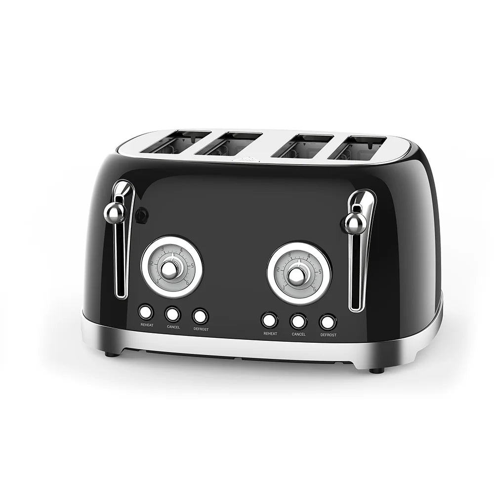 HKM-635795 Automatic 4-Slice Stainless Steel Electric Toaster with Grill Function
