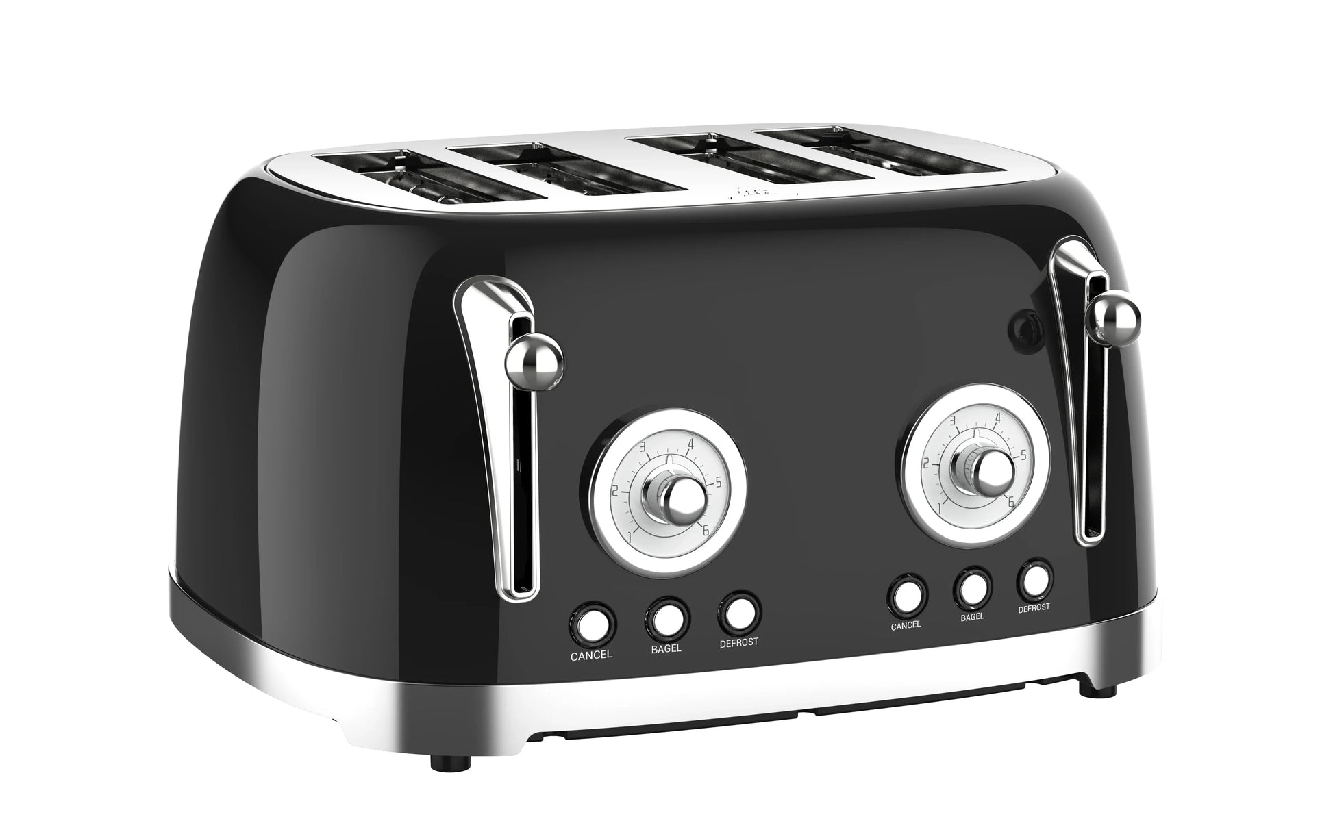 HKM-635795 Automatic 4-Slice Stainless Steel Electric Toaster with Grill Function