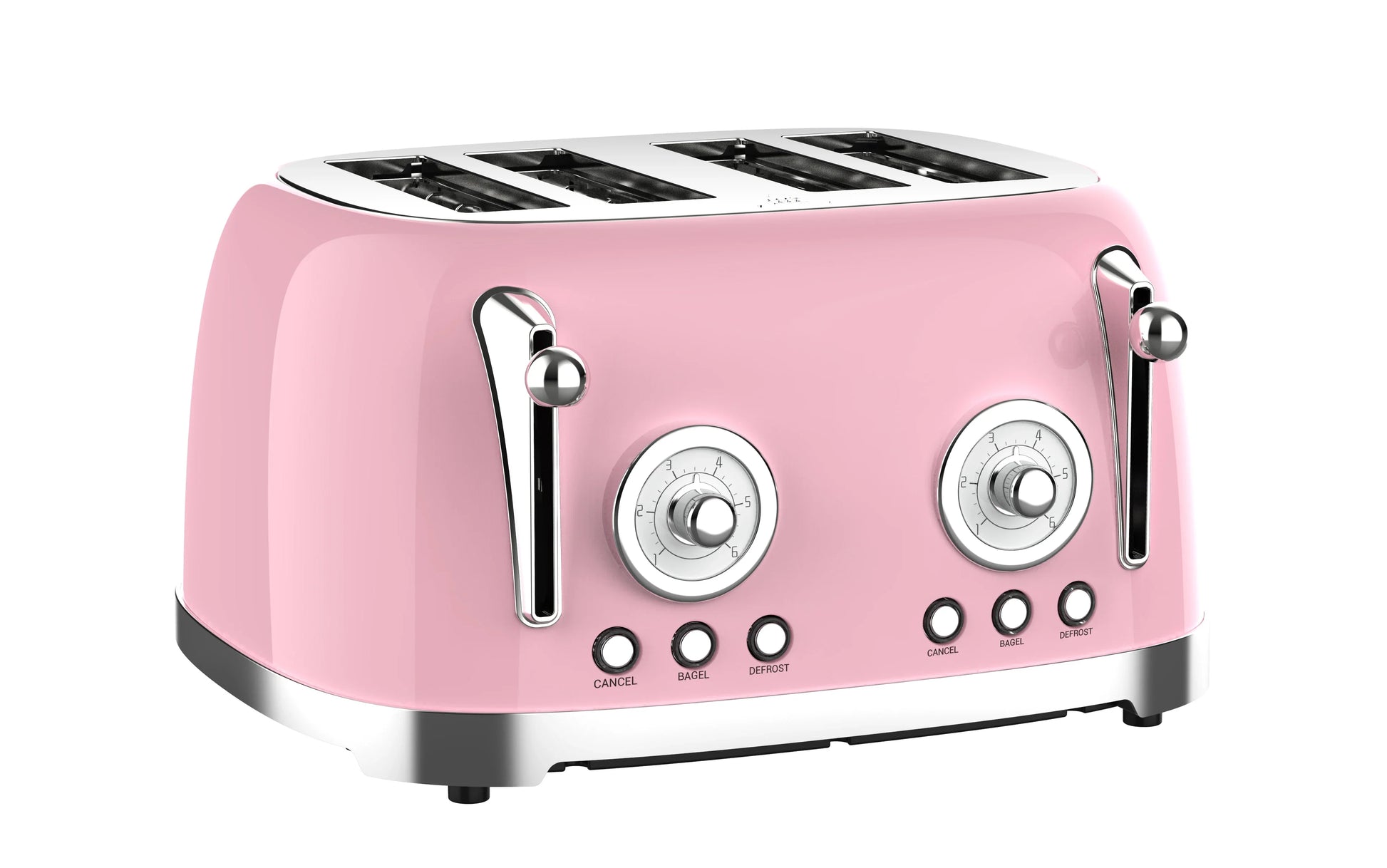 HKM-635795 Automatic 4-Slice Stainless Steel Electric Toaster with Grill Function